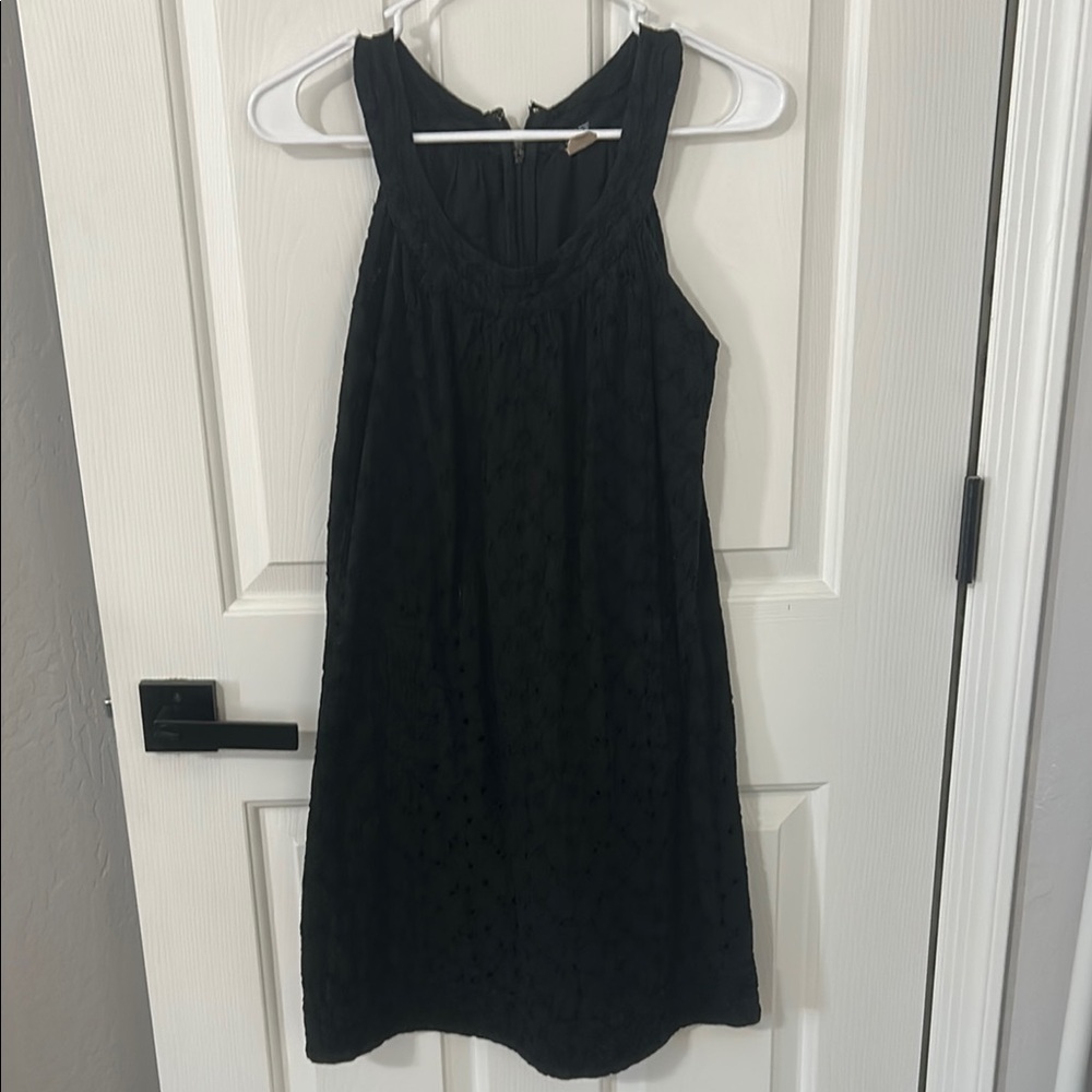 J. Crew Black Halter Mini Sundress